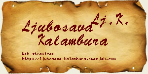 Ljubosava Kalambura vizit kartica
